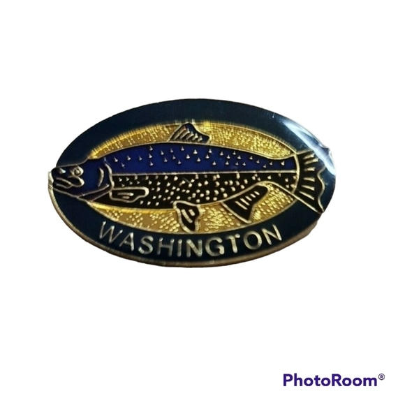 WASHINGTON FISH TRAVEL PIN (p79 - Picture 1 of 4